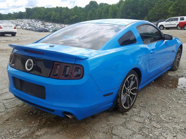 1ZVBP8CF7E5202800 - 2014 FORD MUSTANG GT BLUE photo 4