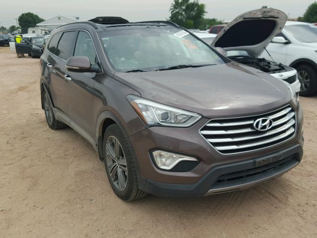 KM8SRDHF6EU074761 - 2014 HYUNDAI SANTA FE L BROWN photo 1