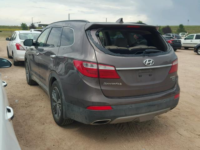 KM8SRDHF6EU074761 - 2014 HYUNDAI SANTA FE L BROWN photo 3