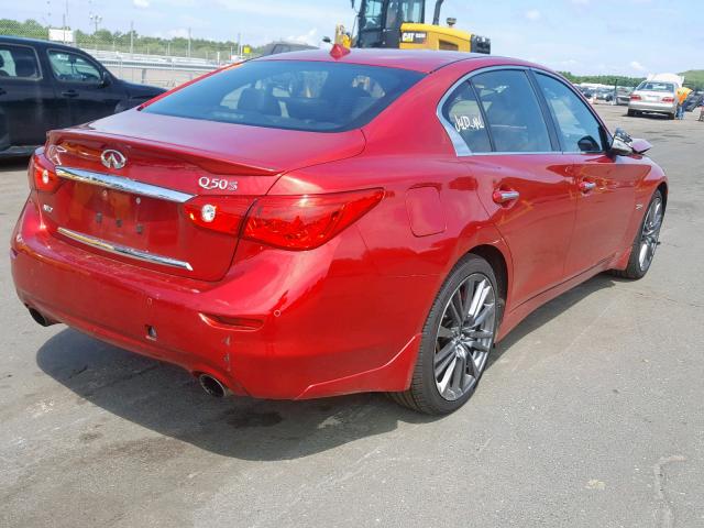 JN1FV7AR0HM871697 - 2017 INFINITI Q50 RED SP RED photo 4