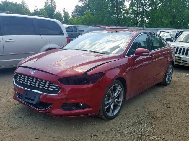 3FA6P0K96FR125827 - 2015 FORD FUSION TIT RED photo 2