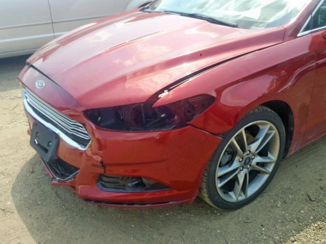 3FA6P0K96FR125827 - 2015 FORD FUSION TIT RED photo 9