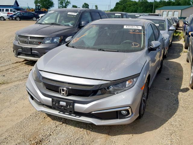 19XFC1F76KE004267 - 2019 HONDA CIVIC EXL 银色 照片 2