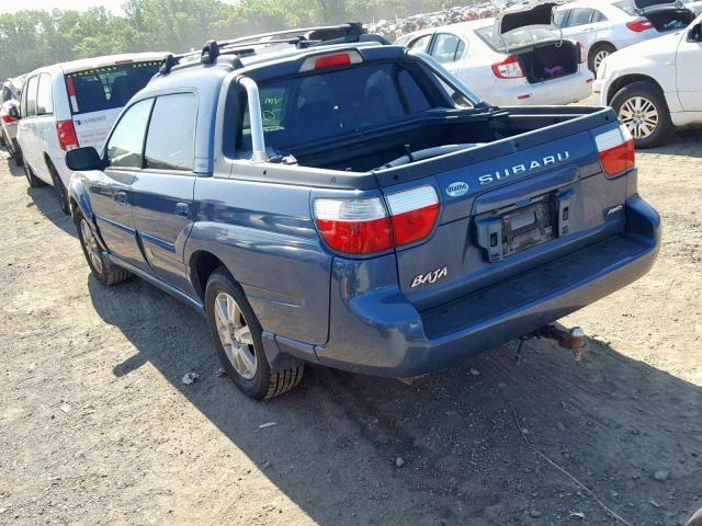 4S4BT63C965103529 - 2006 SUBARU BAJA TURBO BLUE photo 3