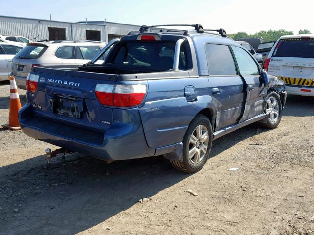 4S4BT63C965103529 - 2006 SUBARU BAJA TURBO BLUE photo 4