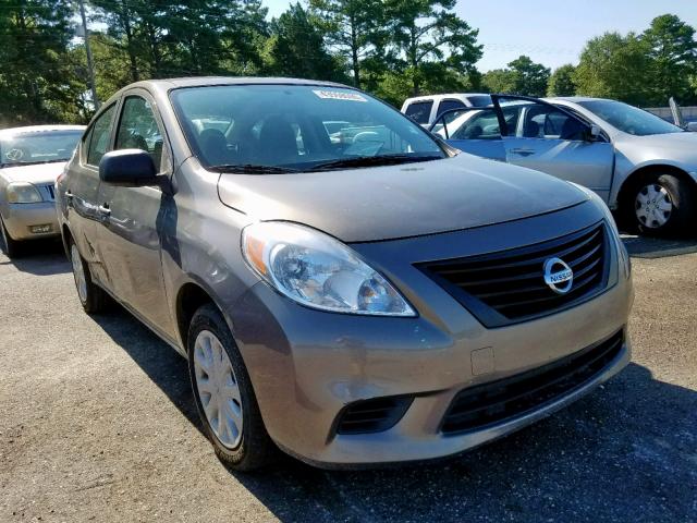 3N1CN7AP7EL850207 - 2014 NISSAN VERSA S GRAY photo 1