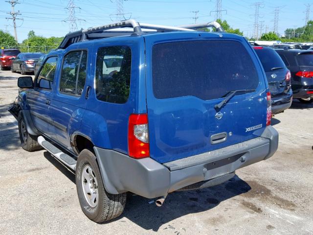 5N1ED28Y61C527357 - 2001 NISSAN XTERRA XE BLUE photo 3