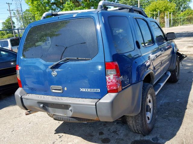 5N1ED28Y61C527357 - 2001 NISSAN XTERRA XE BLUE photo 4