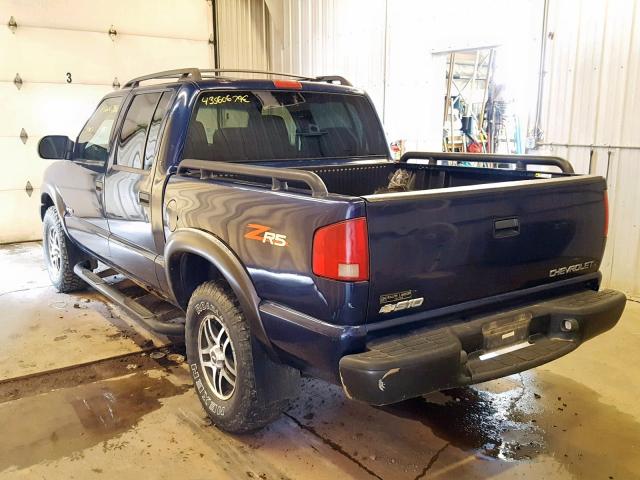 1GCDT13X64K101528 - 2004 CHEVROLET S TRUCK S1 BLUE photo 3