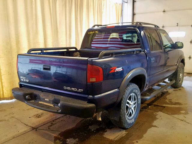 1GCDT13X64K101528 - 2004 CHEVROLET S TRUCK S1 BLUE photo 4