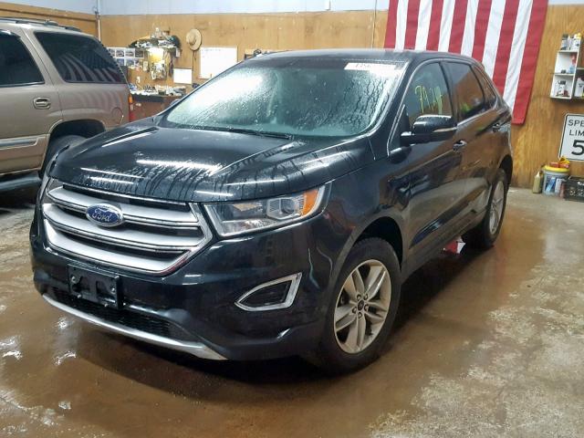 2FMTK4J87FBB25731 - 2015 FORD EDGE SEL BLACK photo 2