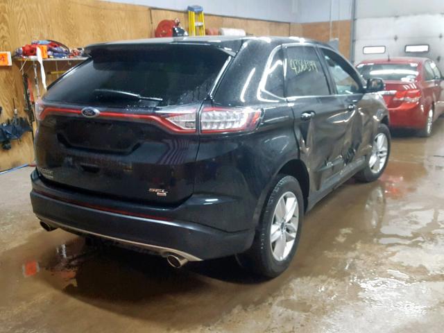 2FMTK4J87FBB25731 - 2015 FORD EDGE SEL BLACK photo 4