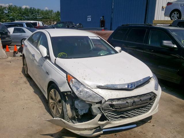 KMHEC4A44DA102015 - 2013 HYUNDAI SONATA HYB WHITE photo 1