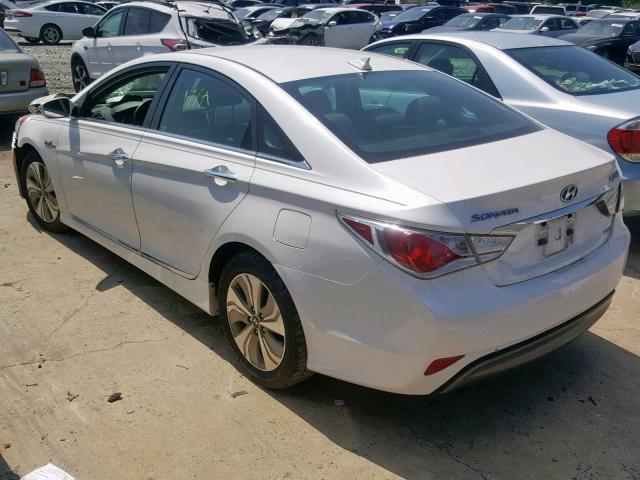 KMHEC4A44DA102015 - 2013 HYUNDAI SONATA HYB WHITE photo 3