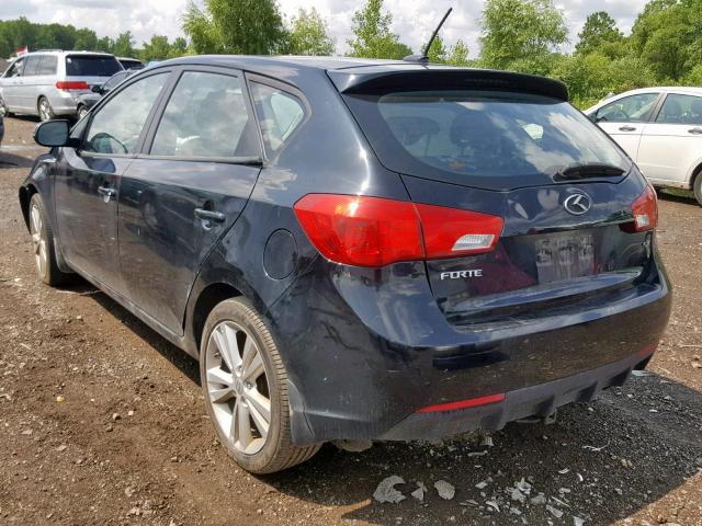 KNAFW5A31B5407813 - 2011 KIA FORTE SX BLACK photo 3