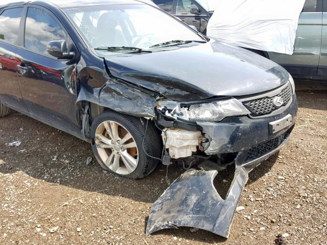 KNAFW5A31B5407813 - 2011 KIA FORTE SX BLACK photo 9