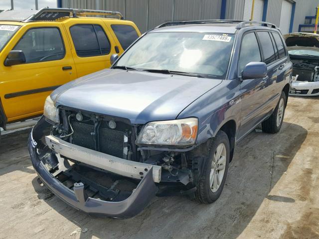 JTEEW21A060004657 - 2006 TOYOTA HIGHLANDER BLUE photo 2