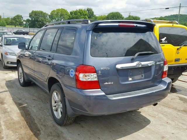 JTEEW21A060004657 - 2006 TOYOTA HIGHLANDER BLUE photo 3