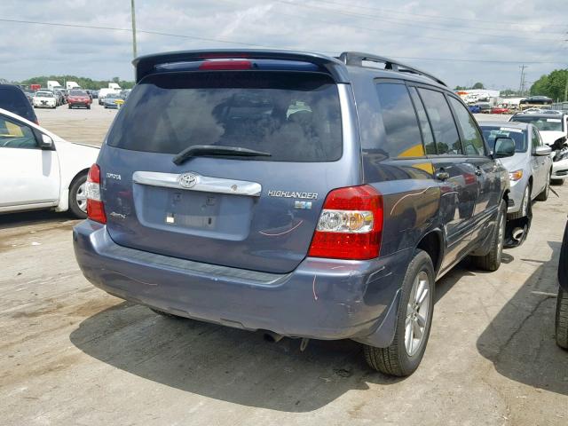 JTEEW21A060004657 - 2006 TOYOTA HIGHLANDER BLUE photo 4