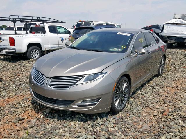 3LN6L2LUXFR629488 - 2015 LINCOLN MKZ HYBRID GRAY photo 2