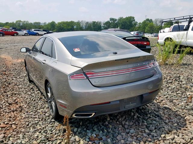 3LN6L2LUXFR629488 - 2015 LINCOLN MKZ HYBRID GRAY photo 3