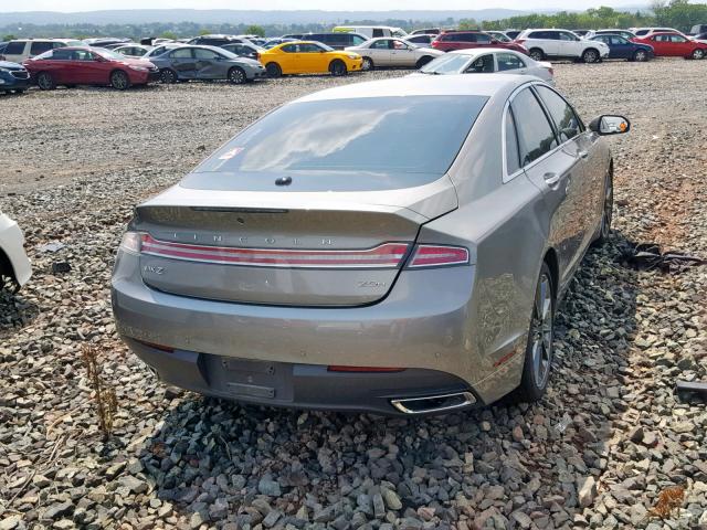 3LN6L2LUXFR629488 - 2015 LINCOLN MKZ HYBRID GRAY photo 4