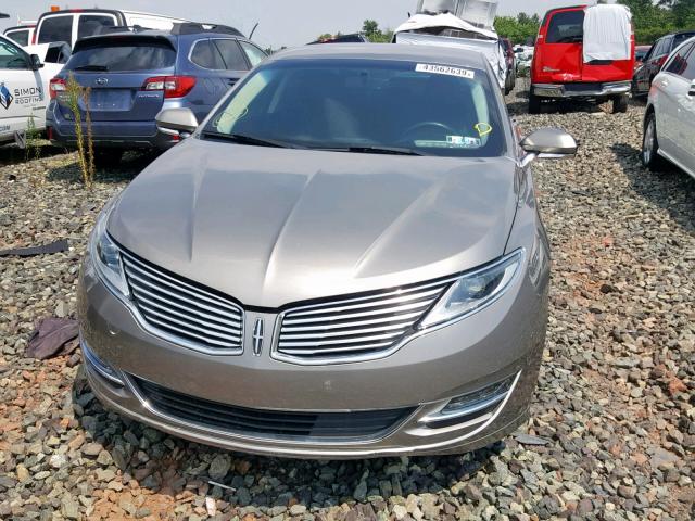 3LN6L2LUXFR629488 - 2015 LINCOLN MKZ HYBRID GRAY photo 9