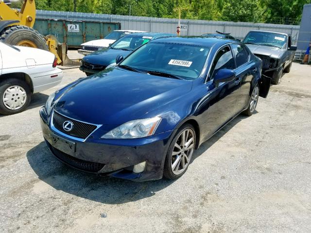 JTHBK262082071544 - 2008 LEXUS IS 250 BLUE photo 2