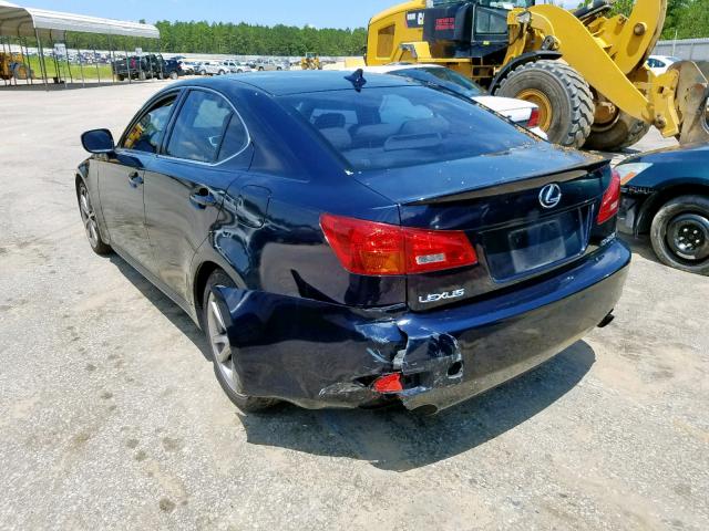 JTHBK262082071544 - 2008 LEXUS IS 250 BLUE photo 3