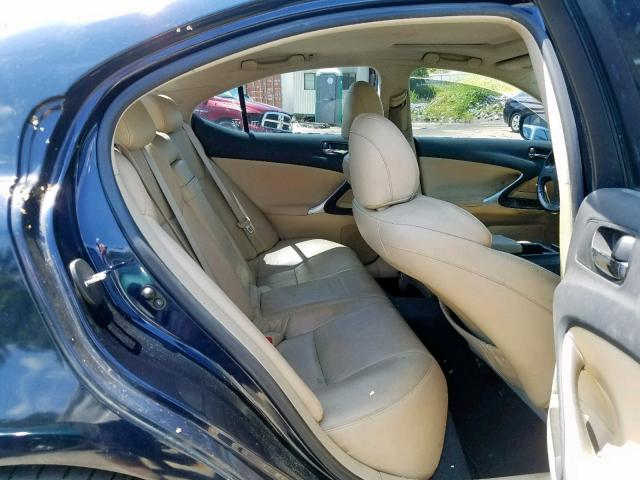 JTHBK262082071544 - 2008 LEXUS IS 250 BLUE photo 6