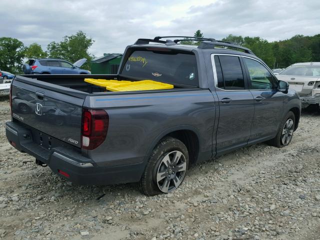 5FPYK3F6XHB027253 - 2017 HONDA RIDGELINE GRAY photo 4