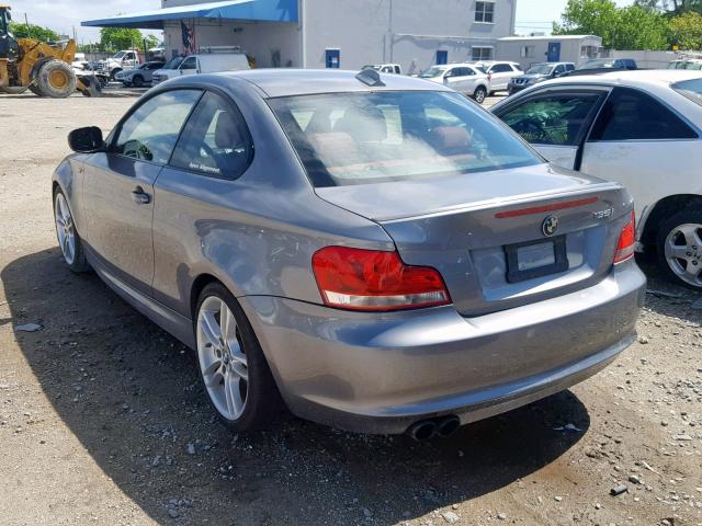 WBAUC9C5XCVM11866 - 2012 BMW 135 I SILVER photo 3