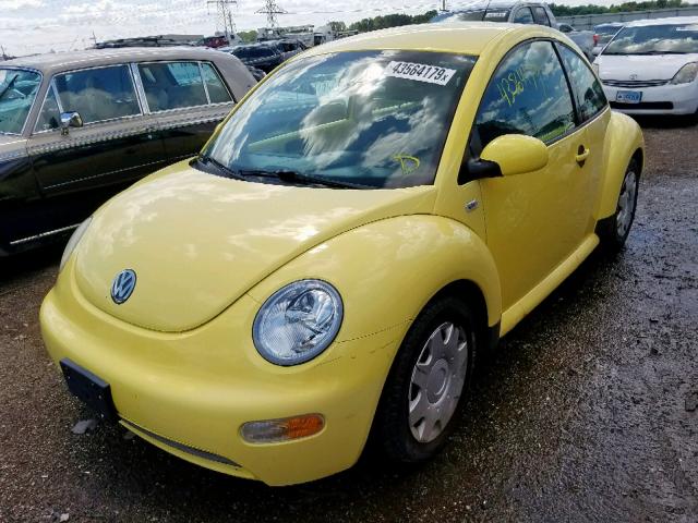 3VWBB21C31M464855 - 2001 VOLKSWAGEN NEW BEETLE YELLOW photo 2