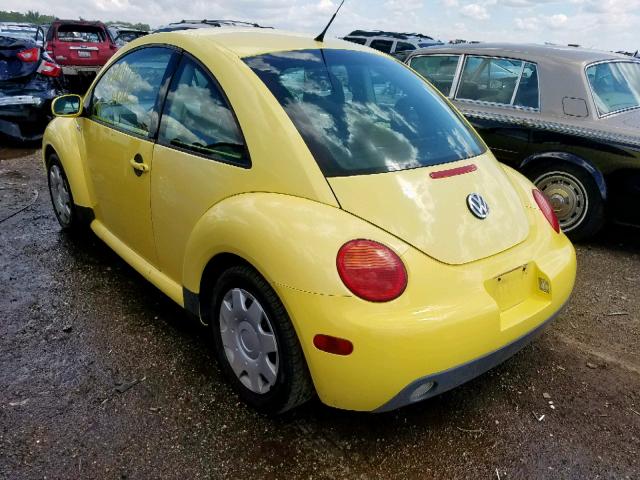 3VWBB21C31M464855 - 2001 VOLKSWAGEN NEW BEETLE YELLOW photo 3