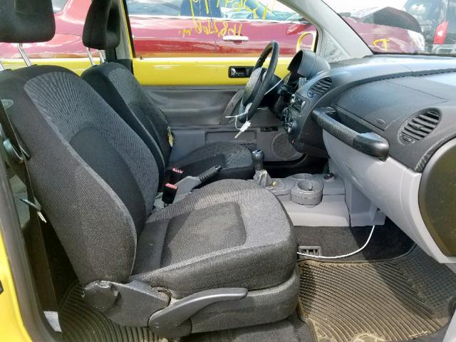 3VWBB21C31M464855 - 2001 VOLKSWAGEN NEW BEETLE YELLOW photo 5