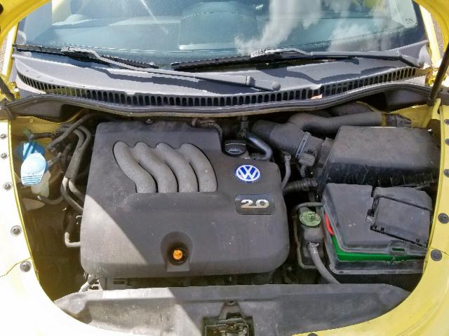 3VWBB21C31M464855 - 2001 VOLKSWAGEN NEW BEETLE YELLOW photo 7