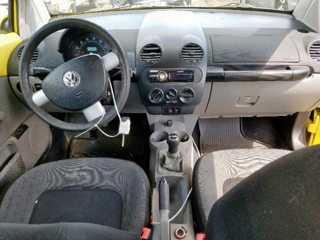 3VWBB21C31M464855 - 2001 VOLKSWAGEN NEW BEETLE YELLOW photo 9