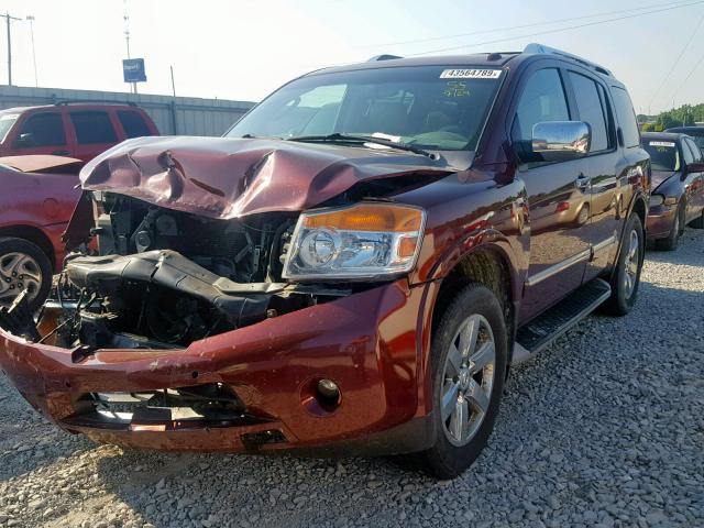 5N1AA0NE4AN600218 - 2010 NISSAN ARMADA PLA MAROON photo 2