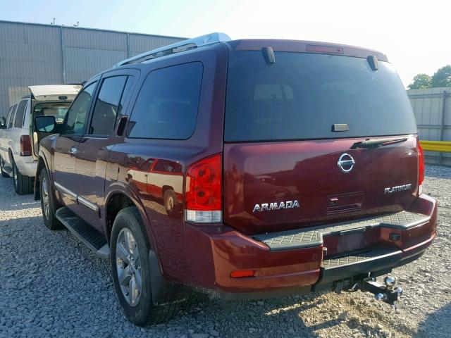 5N1AA0NE4AN600218 - 2010 NISSAN ARMADA PLA MAROON photo 3