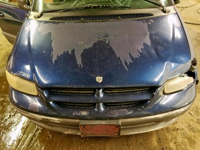 2B4GP45G5YR606013 - 2000 DODGE CARAVAN SE BLUE photo 7