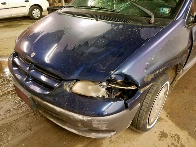 2B4GP45G5YR606013 - 2000 DODGE CARAVAN SE BLUE photo 9