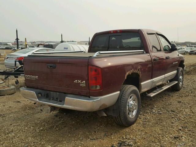 1D3KU28C83J554075 - 2003 DODGE RAM 2500 S BURGUNDY photo 4