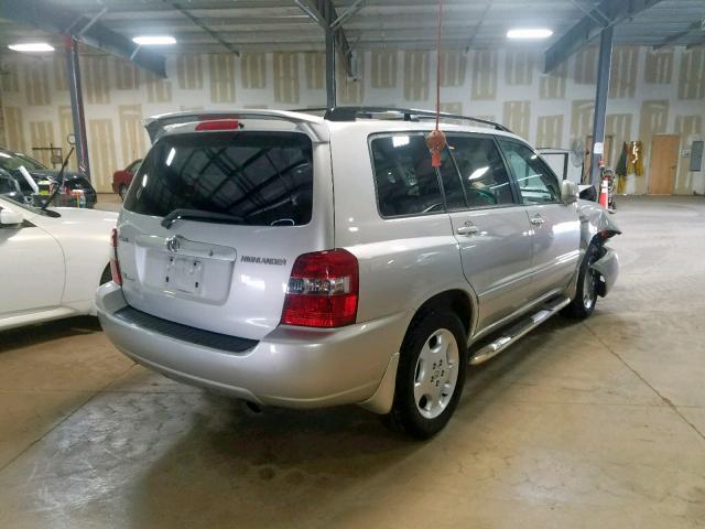 JTEEP21A950100668 - 2005 TOYOTA HIGHLANDER SILVER photo 4