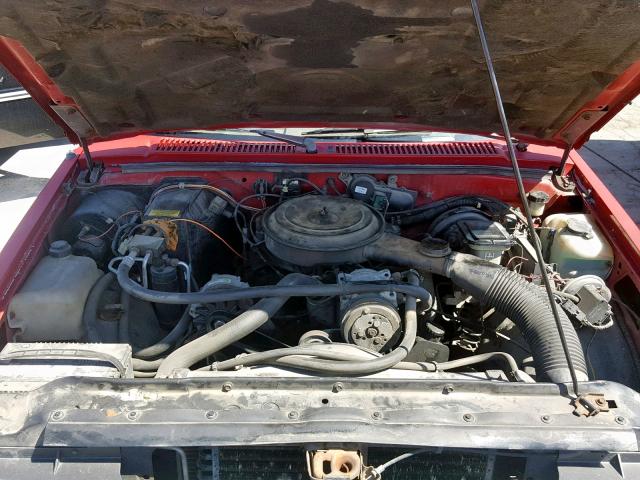 1GTCS14R1M8528319 - 1991 GMC SONOMA RED photo 7