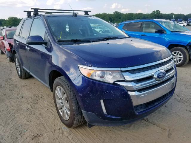 2FMDK3JC5BBB34554 - 2011 FORD EDGE SEL BLUE photo 1