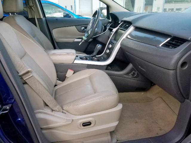 2FMDK3JC5BBB34554 - 2011 FORD EDGE SEL BLUE photo 5