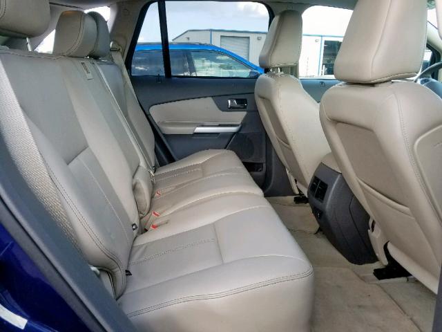 2FMDK3JC5BBB34554 - 2011 FORD EDGE SEL BLUE photo 6