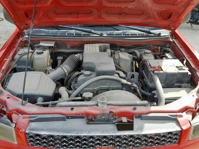 1GCDT299X88223553 - 2008 CHEVROLET COLORADO L RED photo 7