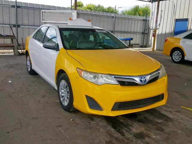 4T1BD1FK2CU014602 - 2012 TOYOTA CAMRY HYBR TWO TONE photo 1