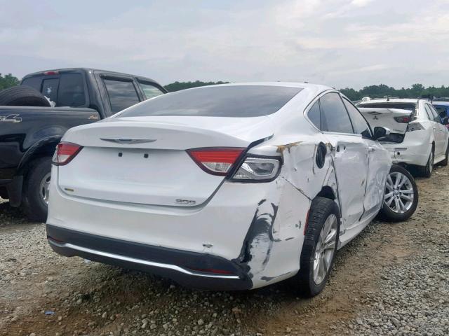 1C3CCCAB3FN572010 - 2015 CHRYSLER 200 LIMITE WHITE photo 4